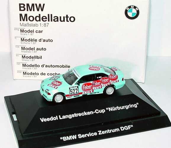 Foto 1:87 BMW 325i Coupé (E36) Veedol Langstrecken-Cup, Nürburgring Udo Schneider Motorsport, Faber Sekt Nr. 522, C. Reh herpa 80419417242