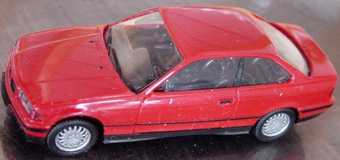 Foto 1:87 BMW 325i Coupé (E36) rot herpa 021036