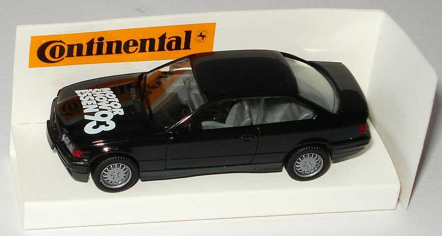 Foto 1:87 BMW 325i Coupé (E36) schwarz Motorshow Essen ´93, Continental herpa