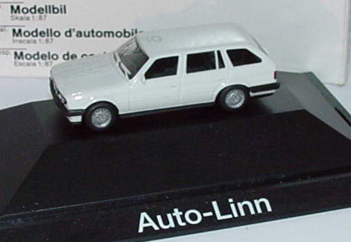 Foto 1:87 BMW 325i (E30) touring weiß Auto-Linn Werbemodell herpa