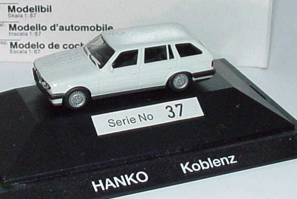 Foto 1:87 BMW 325i (E30) touring weiß Hanko Koblenz Werbemodell herpa