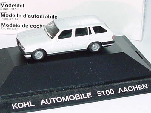 Foto 1:87 BMW 325i (E30) touring weiß Kohl Automobile Aachen Werbemodell herpa