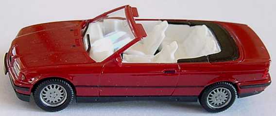 Foto 1:87 BMW 3er Cabrio 325i E36 dunkelweinrot - herpa 021388