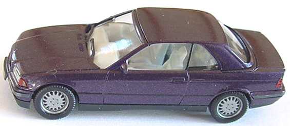 Foto 1:87 BMW 325i (E36) Cabrio mit Hardtop dunkelviolett-met. herpa 032070