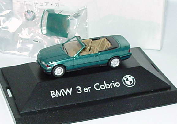 Foto 1:87 BMW 325i (E36) Cabrio mit Hardtop grün-met. Werbemodell herpa 80419419968