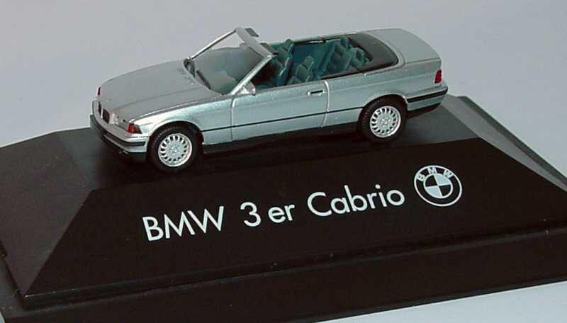 Foto 1:87 BMW 325i (E36) Cabrio silber-met. Werbemodell herpa 82229417824/80410419697