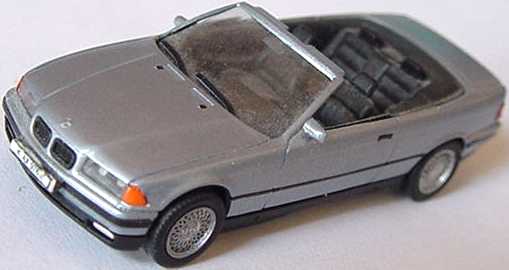 Foto 1:87 BMW 325i (E36) Cabrio sterlingsilber-met. (oV, gesupert) herpa 031387