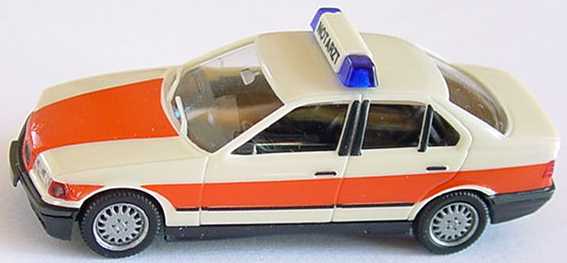 Foto 1:87 BMW 325i (E36) Notarzt beige/rot herpa 041584