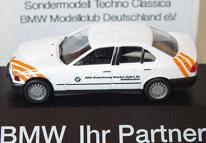 Foto 1:87 BMW 325i (E36) Notfallmedizin Werbemodell Techno zur Classica herpa