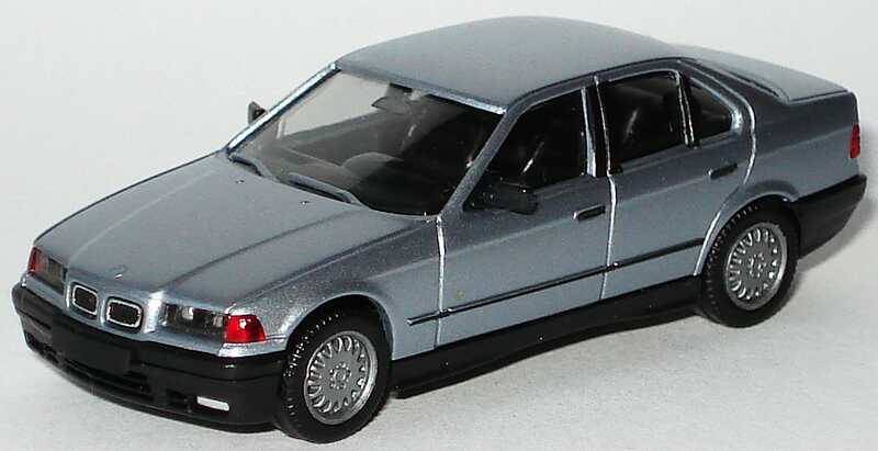 Foto 1:87 BMW 325i (E36) blausilber-met. (mit Chromniere) herpa 3089