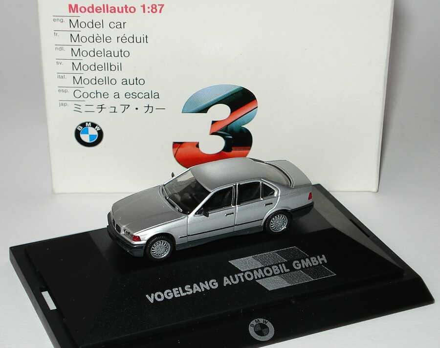 Foto 1:87 BMW 325i (E36) silber-met. Vogelsang Automobil GmbH (Niere ohne Chrom) Werbemodell herpa