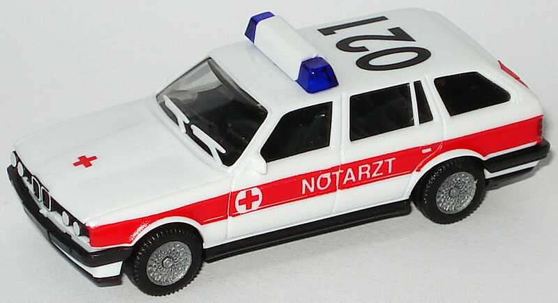 Foto 1:87 BMW 325i touring (E30) Notarzt 021 herpa