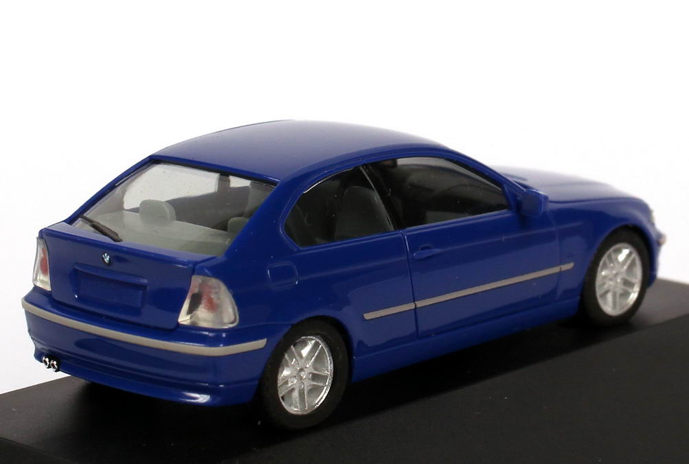 Foto 1:87 BMW 323ti compact (E46/5) blau IAA Faszination Auto 2001 herpa