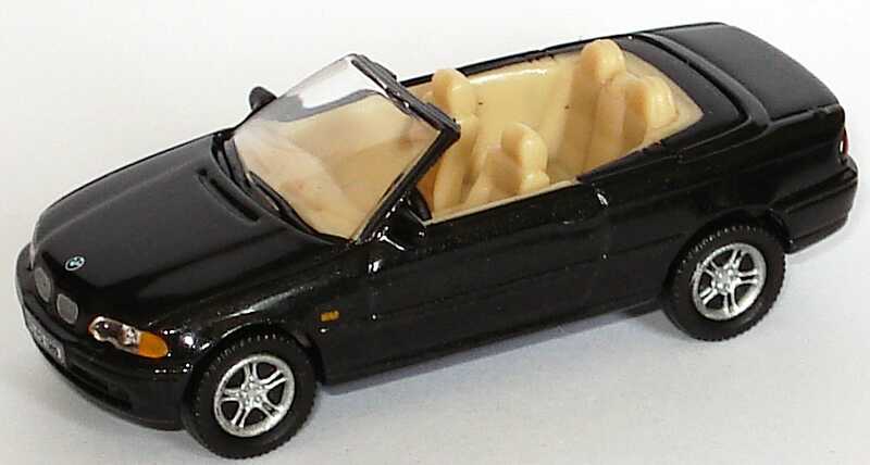 Foto 1:87 BMW 328i Cabrio (E46) schwarz-met. Schuco 21688