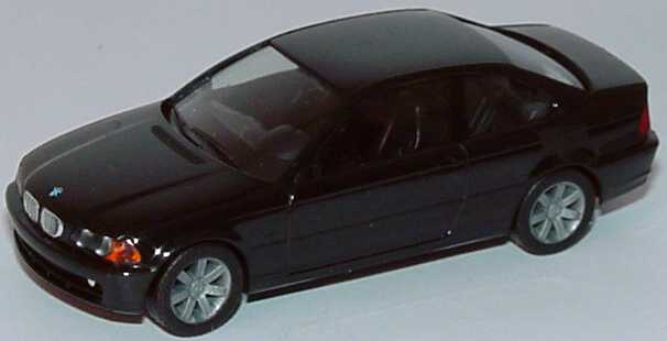 Foto 1:87 BMW 328i Coupé (E46) schwarz, BMW-Embleme aufgedruckt herpa 022736