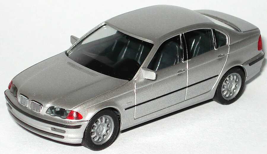 Foto 1:87 BMW 328i (E46) silber-met. (Niere mit verchromten Streben) herpa 032544