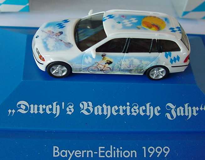 Foto 1:87 BMW 328i touring (E46) Durch´s Bayrische Jahr - Bayern-PKW ´99 herpa