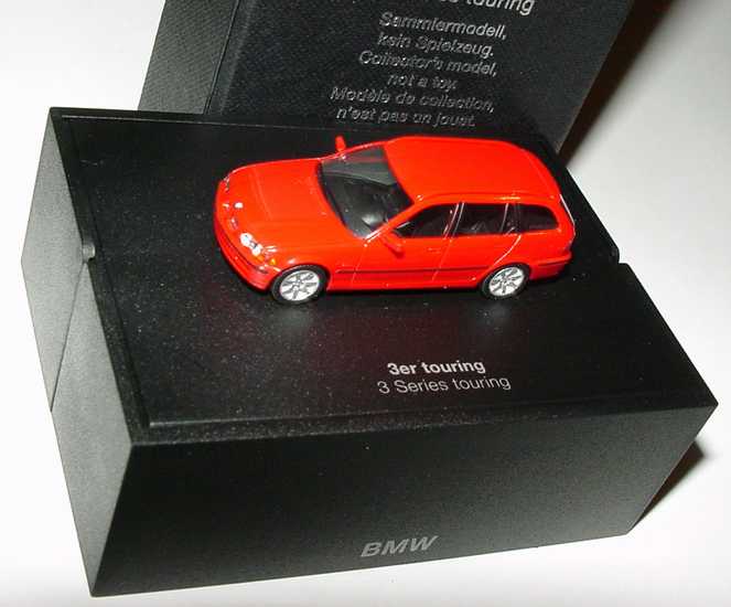 Foto 1:87 BMW 328i touring (E46) brillantrot Werbemodell herpa 80419423124