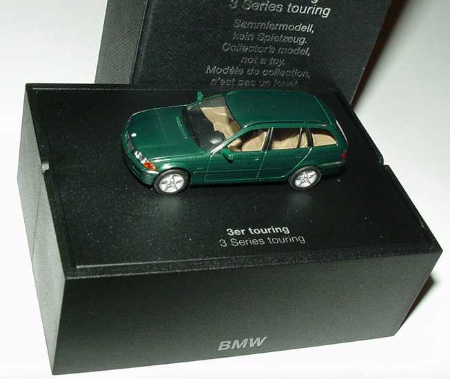 Foto 1:87 BMW 328i touring (E46) dunkelgrün-met. Werbemodell herpa 80419423123