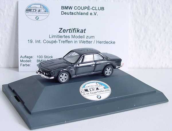Foto 1:87 BMW 3.0 CSi schwarz 19. Int. Coupé-Treffen 2002 in Wetter / Herdecke herpa
