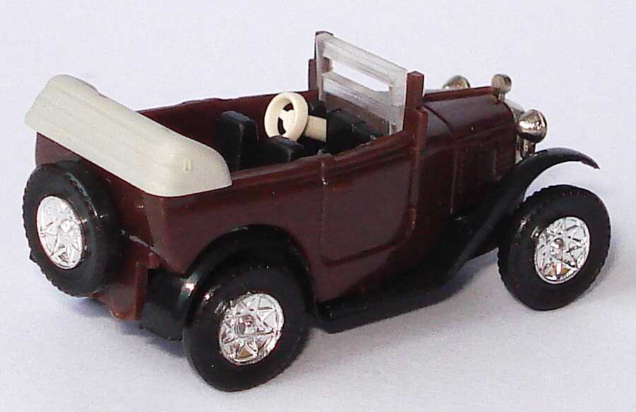Foto 1:87 BMW 3/15 Dixi Cabrio 4 Sitze braun/schwarz Brekina 15132/1522
