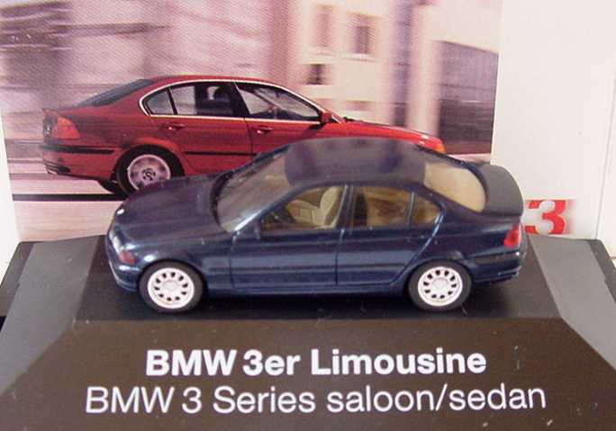 Foto 1:87 BMW 3er (E46) dunkelblau-met. Werbemodell herpa 80419422485