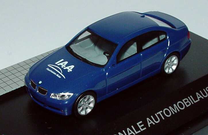 Foto 1:87 BMW 3er (E90) blau IAA - Faszination Auto, 61. International Automobilausstellung herpa 275484