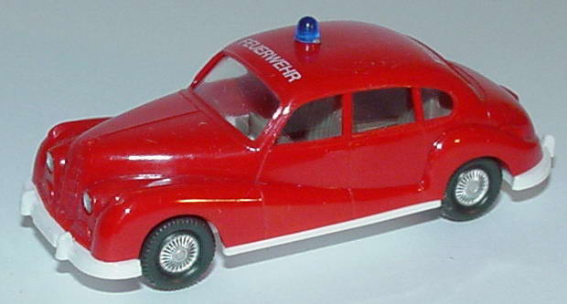 Foto 1:87 BMW 501 Feuerwehr rot (mit Dachdruck) Wiking