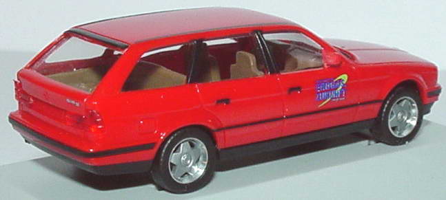 Foto 1:87 BMW 518g touring rot Erdgas Zukunft mit Borbet-Felgen Werbemodell herpa 80419420693