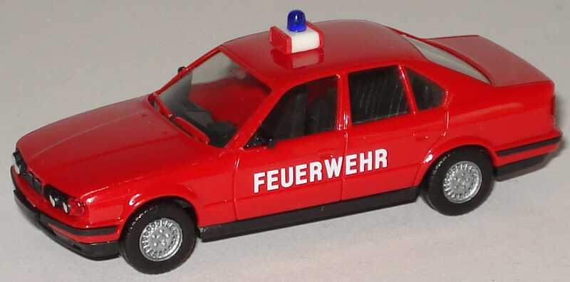 Foto 1:87 BMW 5er 525i E34 Feuerwehr rot - herpa 4647