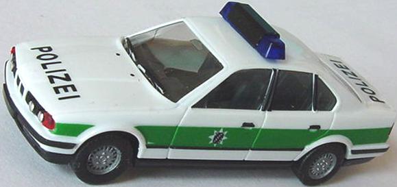 Foto 1:87 BMW 525i (E34) Polizei bayrisch (neue Warnleuchten) herpa 041997
