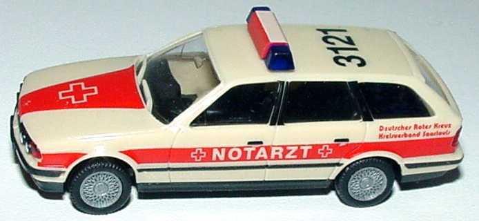 Foto 1:87 BMW 525i touring Notarzt, DRK Saarlouis, 3121 herpa 043359