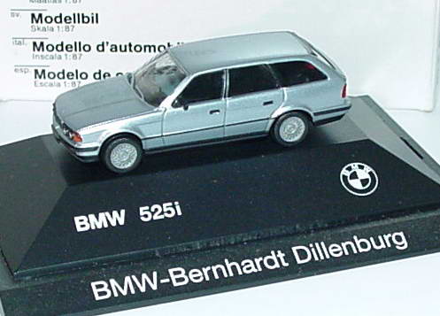Foto 1:87 BMW 525i touring silber-met. BMW-Bernhardt Dillenburg Werbemodell herpa