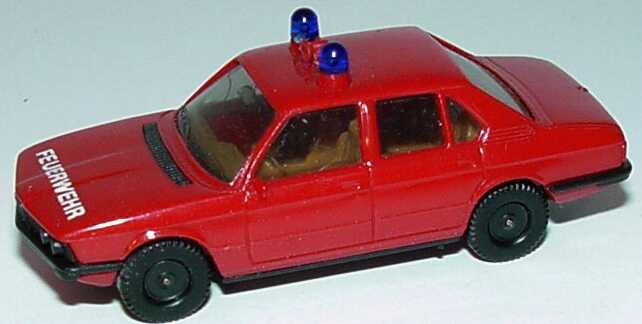Foto 1:87 BMW 528i (E12) Feuerwehr rot (Lautsprecher rot, IA beige) herpa 4051
