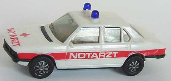 1:87 BMW 528i (E12) Notarzt, IA beige, Druck dunkelrot, ohne Spoiler (oV)