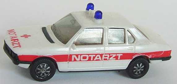 Foto 1:87 BMW 528i (E12) Notarzt, IA beige, Druck dunkelrot, ohne Spoiler herpa 4061