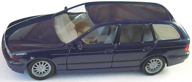 Foto 1:87 BMW 528i touring (E39) dunkelblau (ohne Dachreeling) herpa 022323