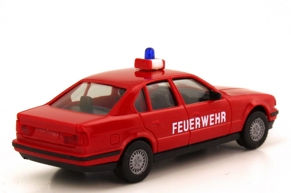 Foto 1:87 BMW 5er 525i (E34) Feuerwehr herpa-Messemodell Deutscher Feuerwehrtag 1990 herpa