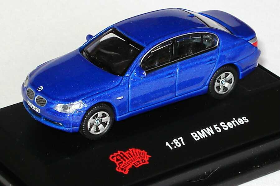 BMW 5er (E60) blau-met. Malibu International 113 in der 1zu87.com Modellauto -Galerie