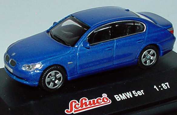 Foto 1:87 BMW 5er (E60) blau-met. Schuco 21787