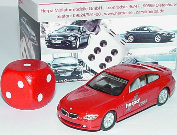 Foto 1:87 BMW 6er Coupé (E63) 21. Herpa IAA 2004 - 6 gibt´s nicht überall herpa