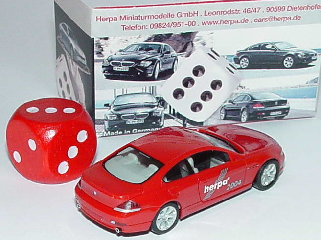 Foto 1:87 BMW 6er Coupé (E63) 21. Herpa IAA 2004 - 6 gibt´s nicht überall herpa