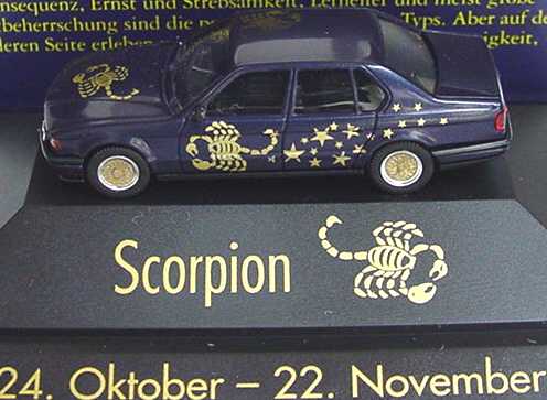 Foto 1:87 BMW 7er 735i E32 Sternzeichen Scorpion - Astro Collection - herpa 100854