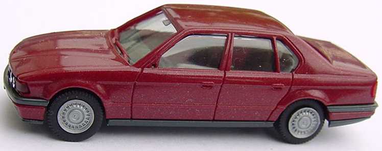 Foto 1:87 BMW 735i (E32) bordeaux-met. herpa 030434