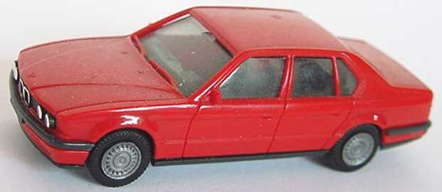 Foto 1:87 BMW 735i (E32) rot, Spiegel fest herpa 020434