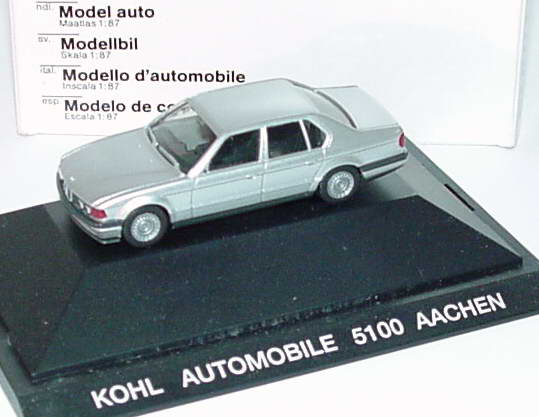 Foto 1:87 BMW 735i (E32) silber-met. Kohl Automobile Aachen Werbemodell herpa