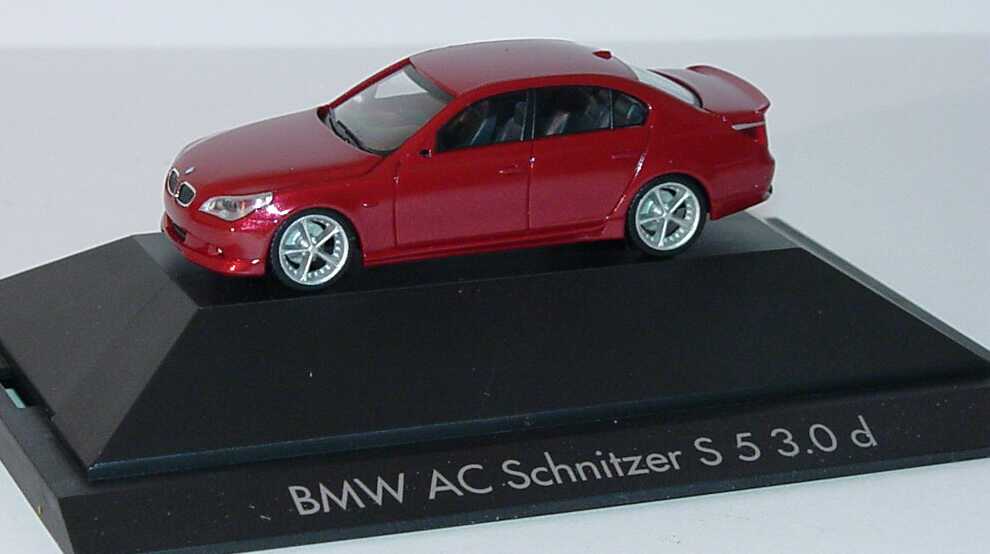 BMW e60 5er 545i rot Modellauto Bburago 1:43