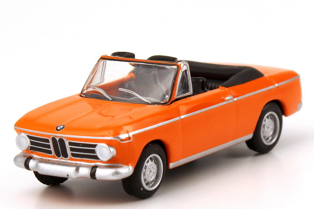 Foto 1:87 BMW Classic Set-Packung Youngtimer BMW 2002 (BMW 2002ti fjord-blau-met. + BMW 2002ti Cabrio phönix-orange) Werbemodell BUB 80412186350