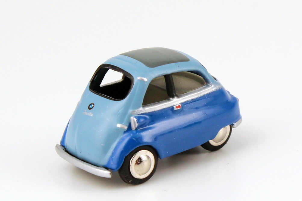 Foto 1:87 BMW Classic Set-Packung BMW Isetta (3 Stück, pastel-blau/signal-blau + birken-grün/creme-weiß + orange/creme-weiß) Werbemodell BUB 80412186348