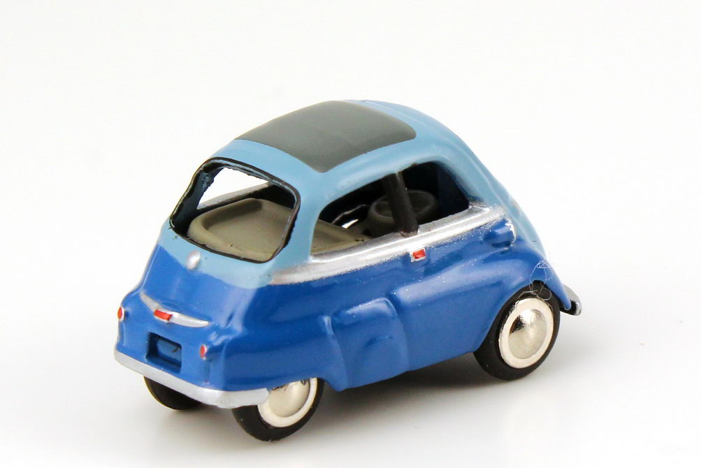 Foto 1:87 BMW Classic Set-Packung BMW Isetta (3 Stück, pastel-blau/signal-blau + birken-grün/creme-weiß + orange/creme-weiß) Werbemodell BUB 80412186348
